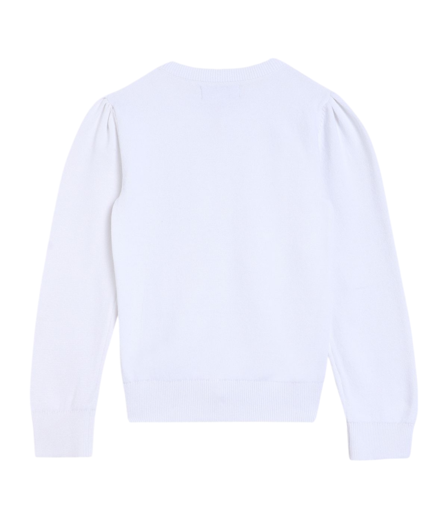 Pedal White Cardigan Sweater