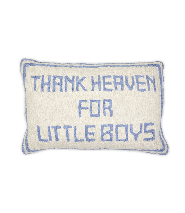 cupcakes & cartwheels Thank Heaven Embroidery Throw Pillow