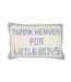 cupcakes & cartwheels Thank Heaven Embroidery Throw Pillow
