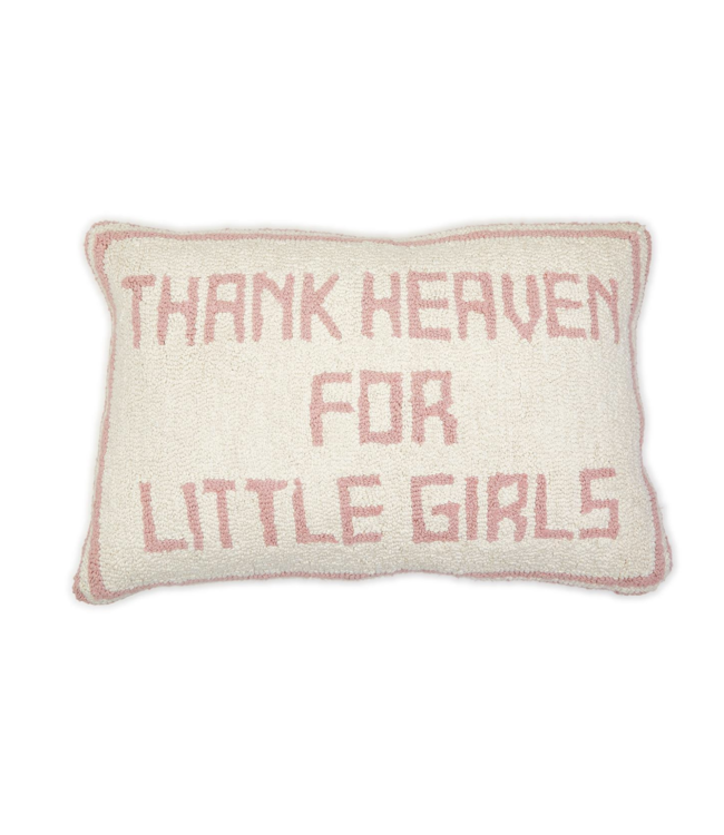 cupcakes & cartwheels Thank Heaven Embroidery Throw Pillow