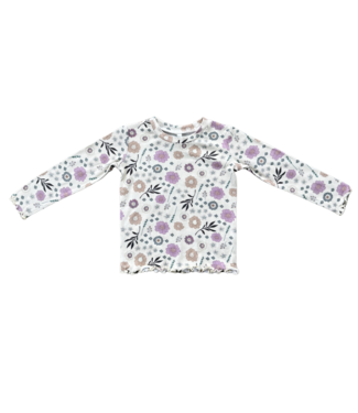 babysprouts Winter Floral Lettuce Hem Tee