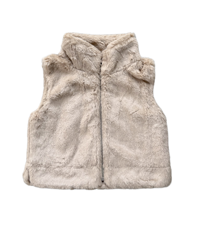 babysprouts Beige Faux Fur Vest