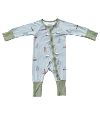 babysprouts Sled Dogs L/S Zip Romper