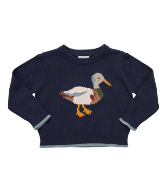 Pink Chicken Navy Mallard Oliver Sweater