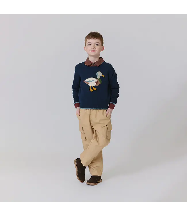 Pink Chicken Navy Mallard Oliver Sweater