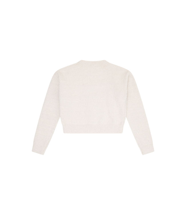 Tenly Ecru Sherpa Crew Neck Sweater