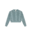 Tenly Acid Seafoam Cable Knit Crop Sweater