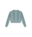 Tenly Acid Seafoam Cable Knit Crop Sweater