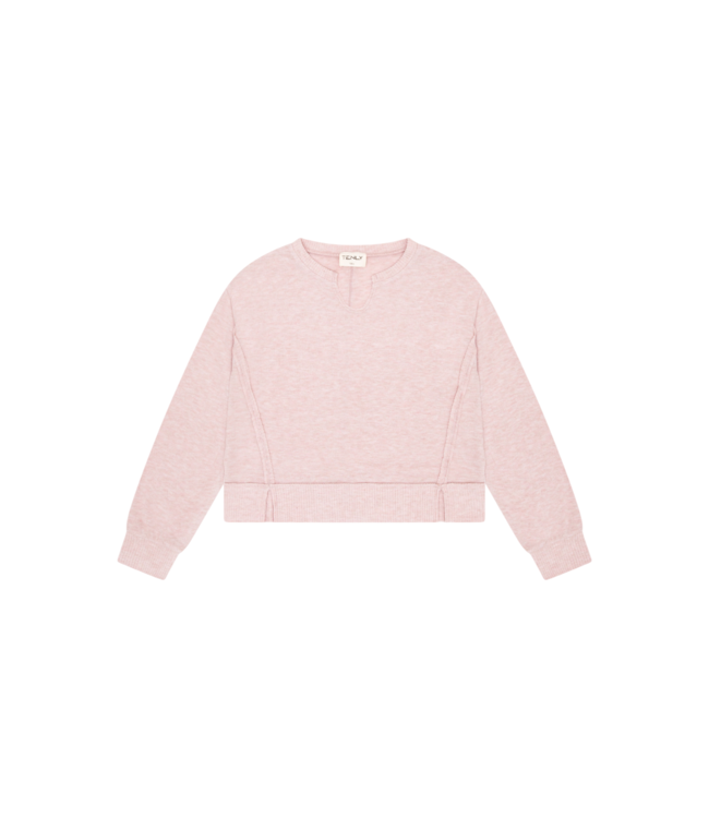 Tenly Moscato Jersey Cropped Split Neck Tunic