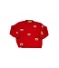 Luigi Deep Red/Kelly Green Reindeer Head Crew Sweater
