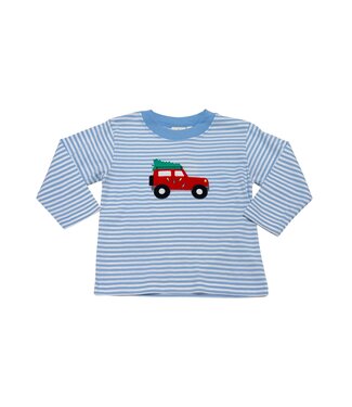 Luigi Sky Blue/White Stripe Jeep w/Tree L/S Tee