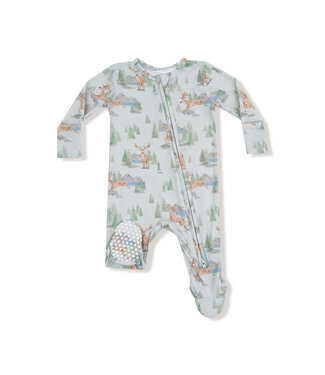 Angel Dear Green Buck Deer 2 Way Zip Footie