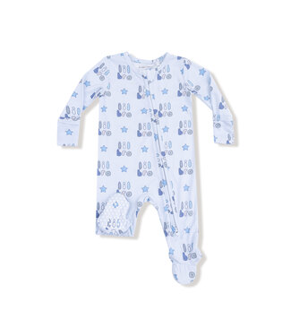 Angel Dear Lt. Blue Lil Bro 2 Way Zip Footie