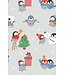 Angel Dear Gray Holiday Penguins 2 Way Zip Footie