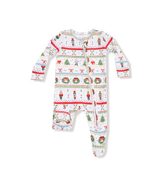 Angel Dear Nutcracker Fair Isle 2 Way Zip Footie