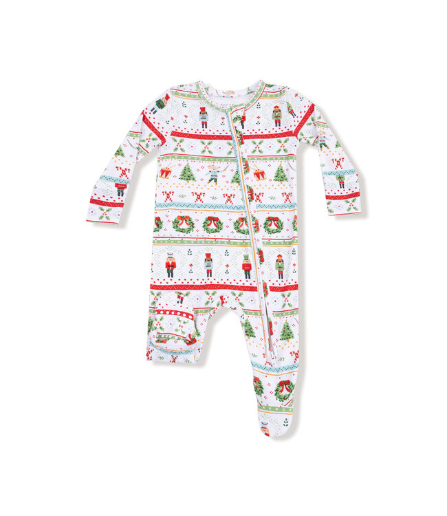 Angel Dear Nutcracker Fair Isle 2 Way Zip Footie