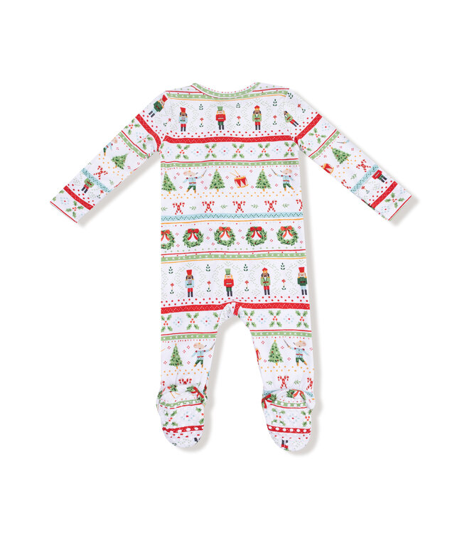 Angel Dear Nutcracker Fair Isle 2 Way Zip Footie