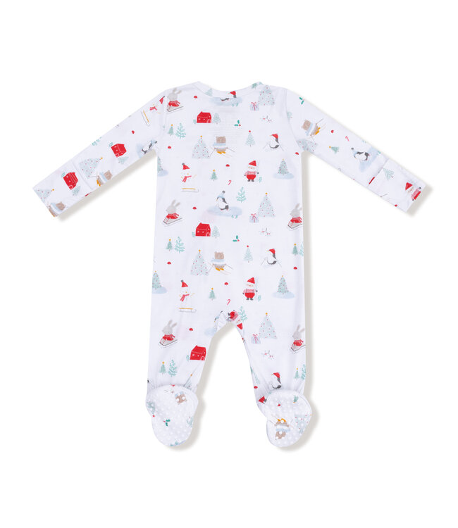 Angel Dear Santa Ski Friends 2 Way Zip Footie