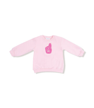 Angel Dear French Terry Varsity Pink Puffy Oversized Sweatshirt