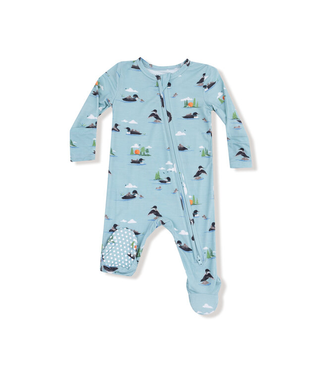 Angel Dear Blue Loons 2 Way Zip Footie