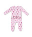 Angel Dear Pink Rose Garden Trellis 2 Way Ruffle Zip Footie