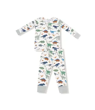 Angel Dear Ivory/Green Washy Dinos L/S Loungewear Set