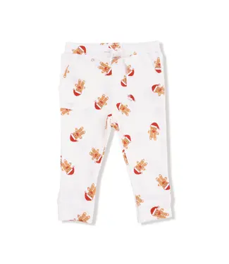 Angel Dear White/Red Gingerbread Waffle Jogger Pant