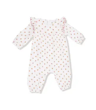 Angel Dear Petite Pointe Fleur L/S Petal Ruffle Romper