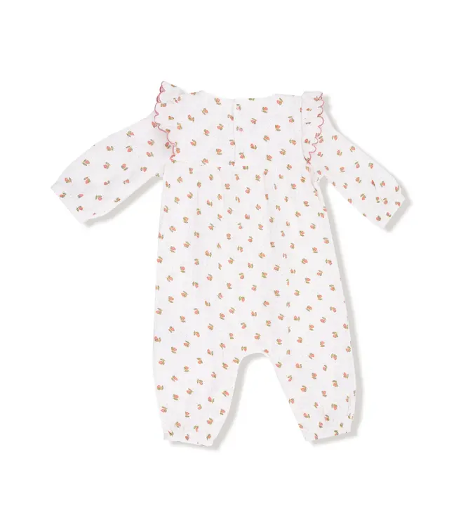 Angel Dear Petite Pointe Fleur L/S Petal Ruffle Romper