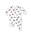 Angel Dear White/Blue Mini Tractors 2 Way Zip Footie