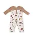 Angel Dear Sweet Brown Bears Romper w/Contrast Sleeves