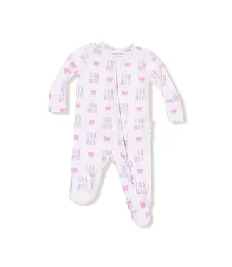 Angel Dear Lil Sis 2 Way Zip Ruffle Back Footie