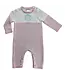 A Soft Idea Pink Seed Stitch Striped Onesie