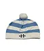 A Soft Idea Cotton Baby Hat w/Stripes and Pompoms