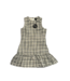 Little Olin Black/White/Gold Tweed Ruffle Dress