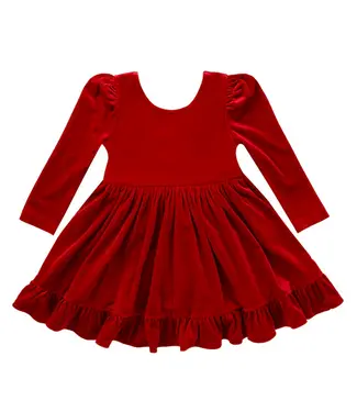 Swoon Baby Clothing Red Velvet Dress