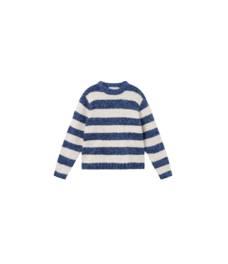Compania Fantastica Navy/Cream Stripe Sweater