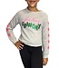 Paper Flower Heather Gray Sequins Feeling Grinchy Sweatshirt
