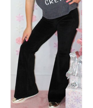 Paper Flower Black Super Flair Bottom Pant