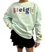 Paper Flower Mint Julep Sequins Sleigh Sweatshirt