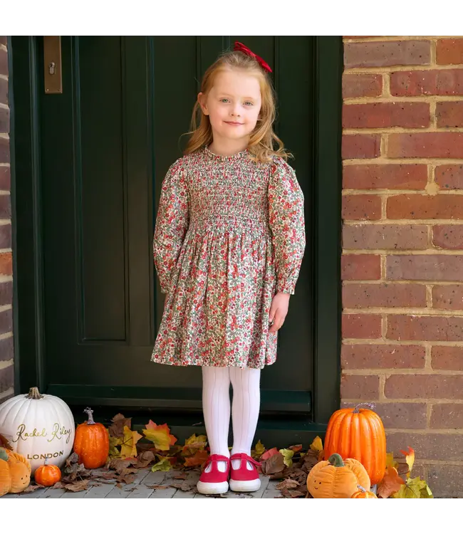 Rachel Riley Botanical Ruched Dress