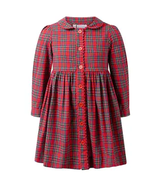 Rachel Riley Tartan Button Front Dress