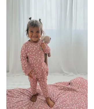 gunamuna Mini Floral Ruffled Sweatsuit
