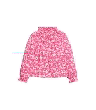 Bisby Hot Pink Abstract Floral Tory Top