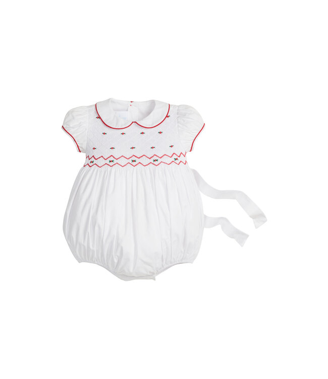 Little English Holly Smocked Claiborne Bubble
