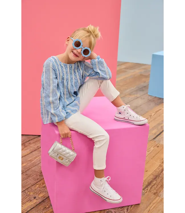 Bisby Sky Dobby Stripe Anita Top