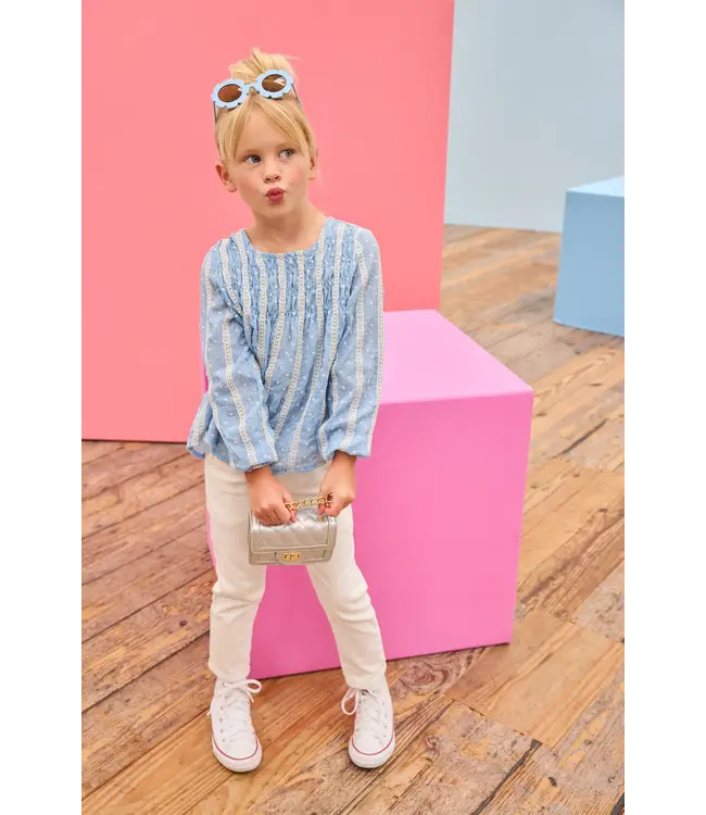 Bisby Sky Dobby Stripe Anita Top