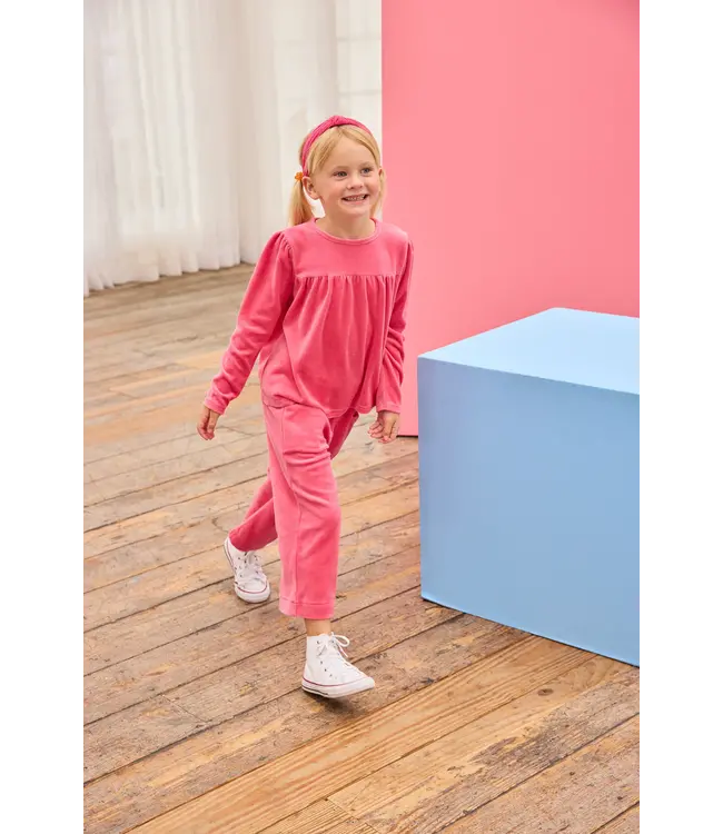 Bisby Tulip Velour Cropped Palazzo Pants