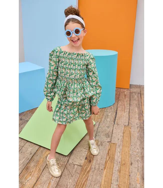 Bisby Greenwich Garden Green L/S India Top