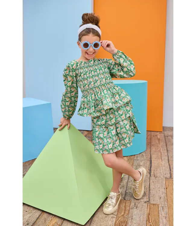 Greenwich Garden Green Two Tiered Circle Skort